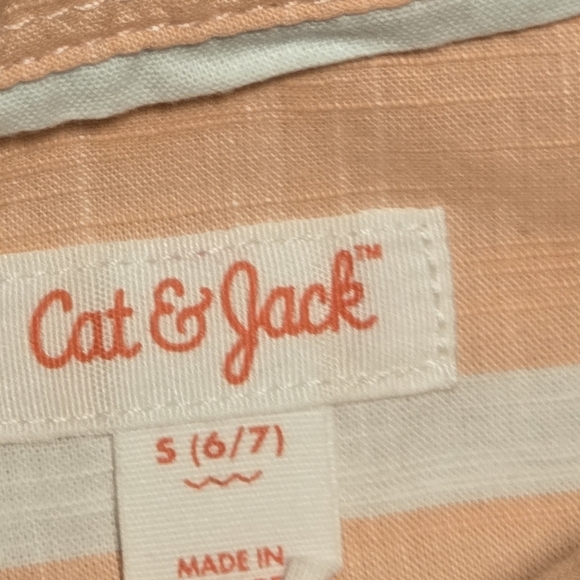 GAP And Cat & Jack Youth Boys' S (6/7)  Button-Down Short-Sleeve Shirts Bundle - Picture 7 of 11